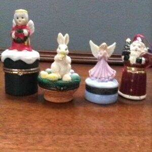 4 Vintage Trinket Boxes